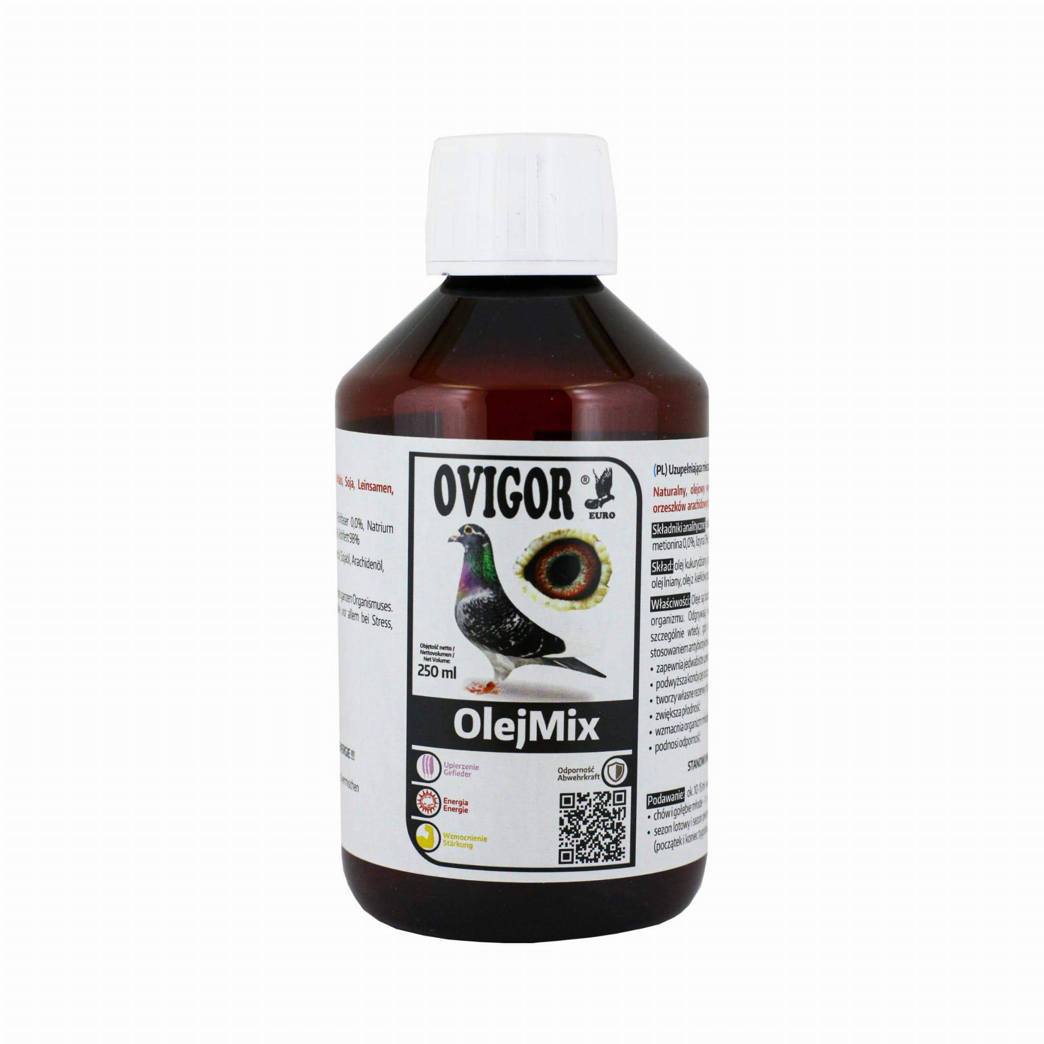 Olejek OlejMix 250ml - kondycja na loty, jedwabiste upierzenie OVIGOR