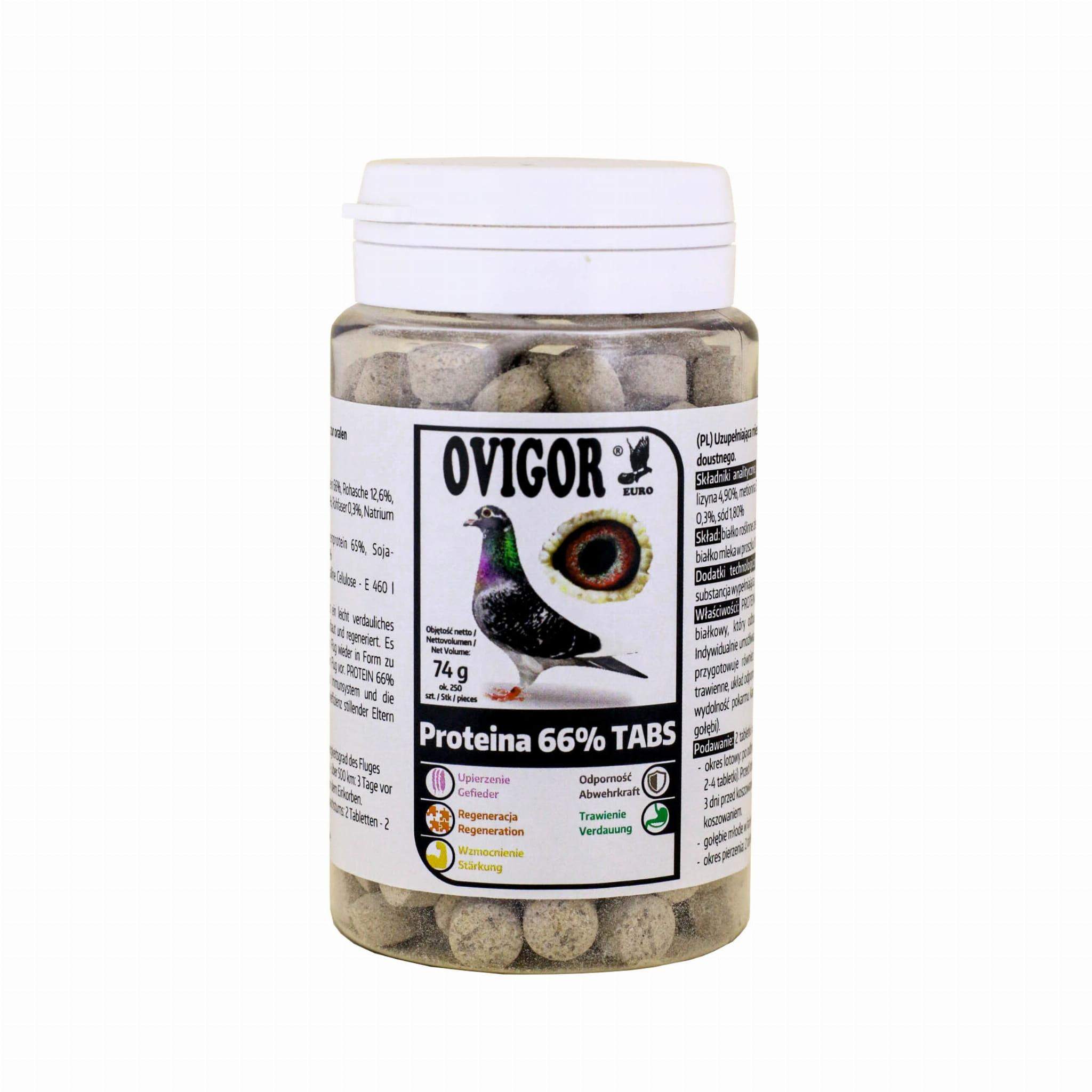 Proteina 66% TABS- lekkostrawny 66% koncentrat białkowy ok.250 tbl. OVIGOR