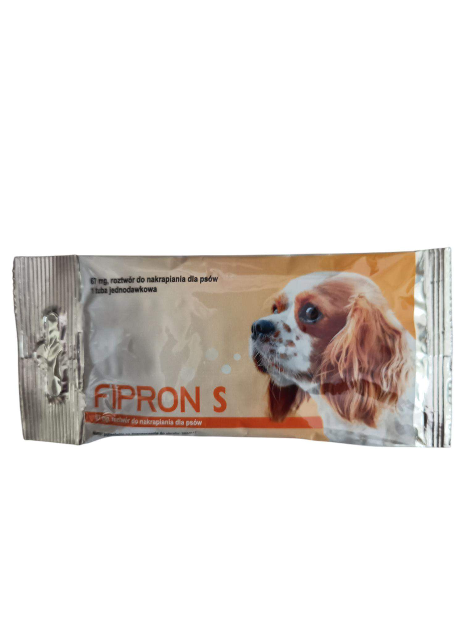 FIPRON S 67MG krople dla psów 2-10kg na pchły kleszcze wszy 1 tubka BIOVETA