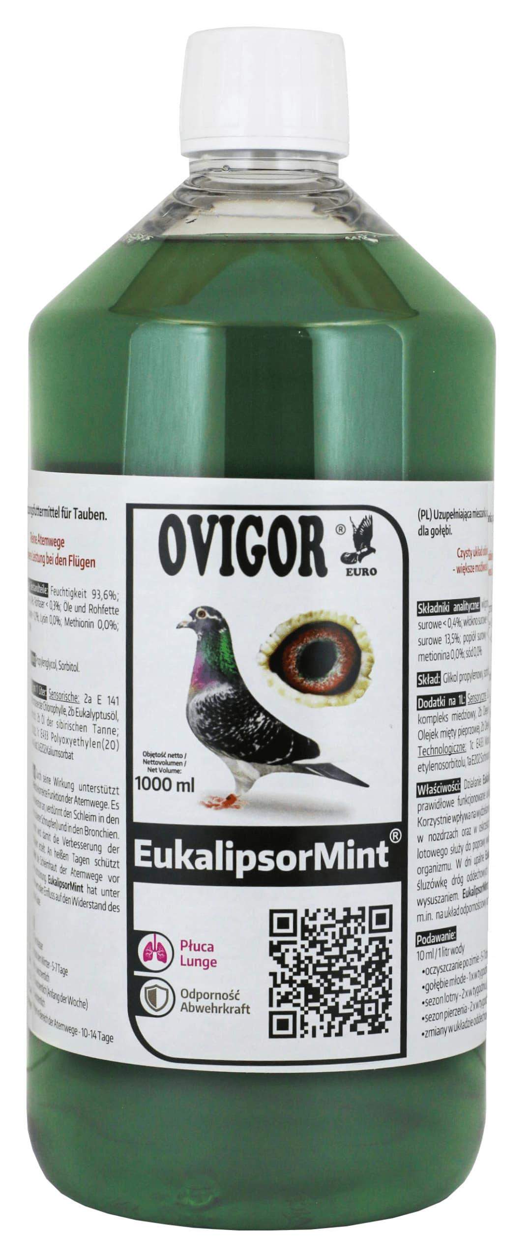 Eukalipsor Mint 1000ml - zdrowy układ oddechowy OVIGOR
