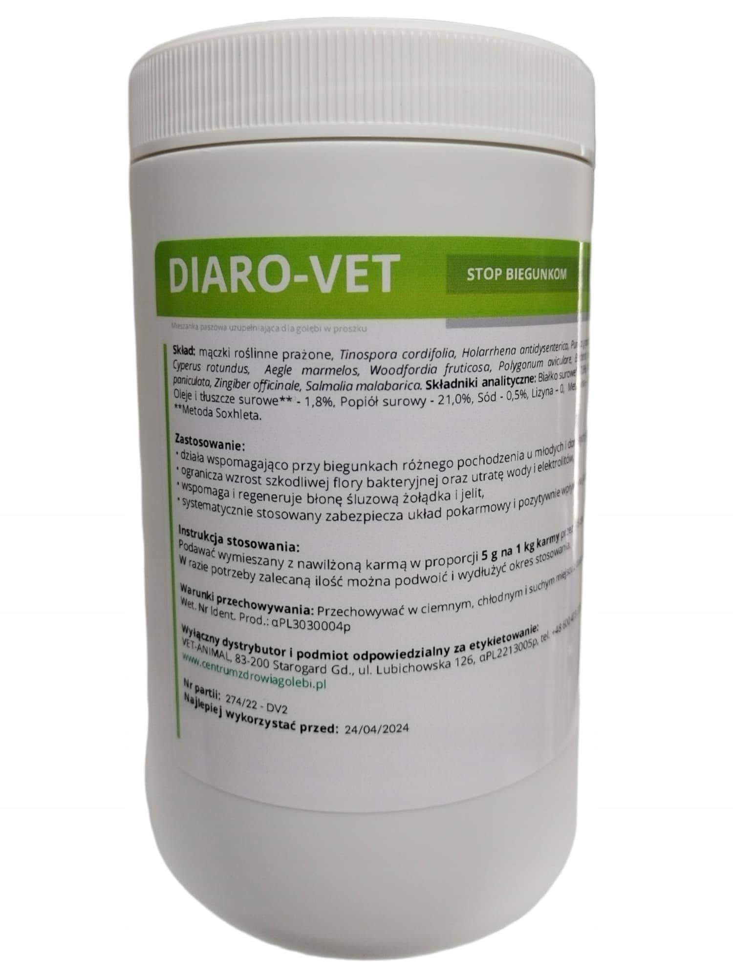DIARO-VET WSPARCIE W BIEGUNCE 500G VET-ANIMAL