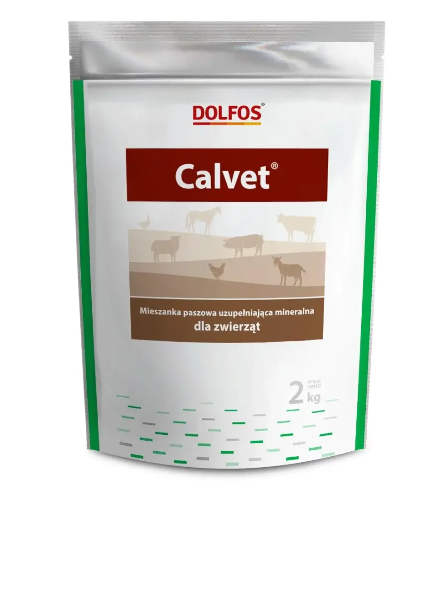 CALVET witaminy, aminokwasy, minerały dla różnych zwierząt 2 KG DOLFOS