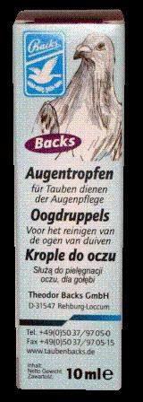 AUGENTROPFEN 10ml Backs KROPLE DO OCZU dla gołębi