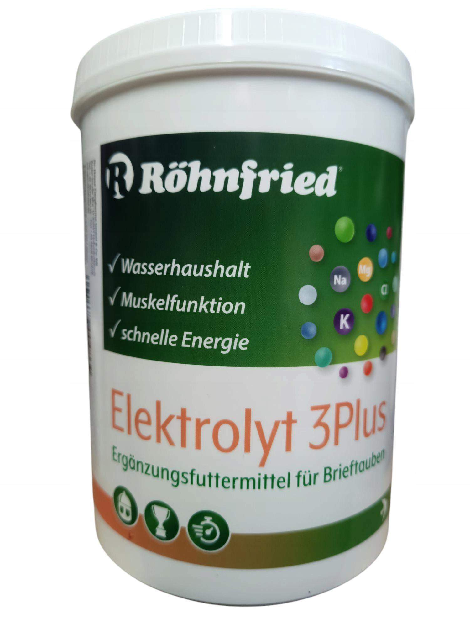 ELEKTROLYT 3PLUS 600g elektrolity pierwiastki śladowe dla gołębi Rohnfried