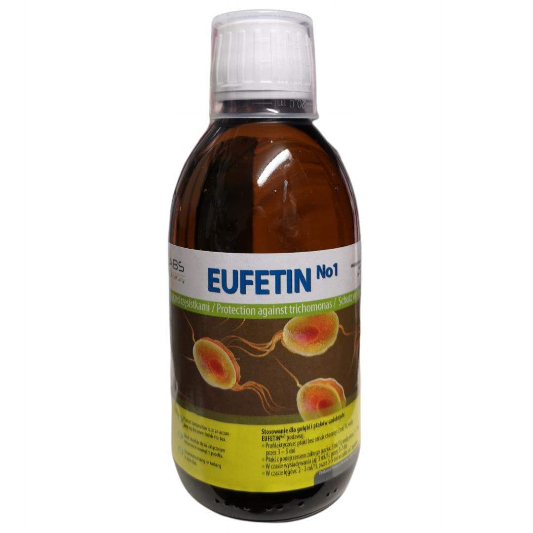 EUFETIN NO1 zapobieganie rzęsistkowicy "żółty guzek" u gołębi HAP LABS