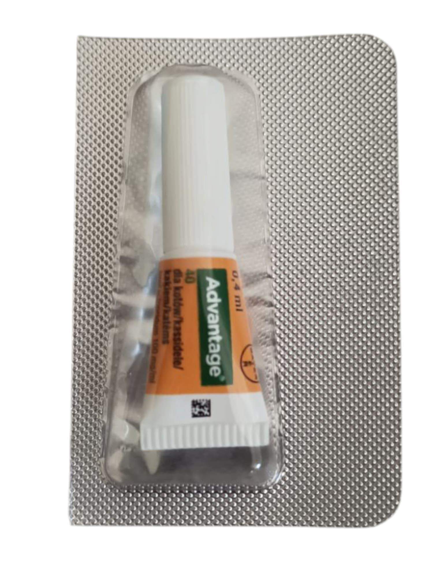 ADVANTAGE 40 DLA KOTÓW poniżej 4 kg, roztwór do nakrapiania przeciw pchłom 1 tubka