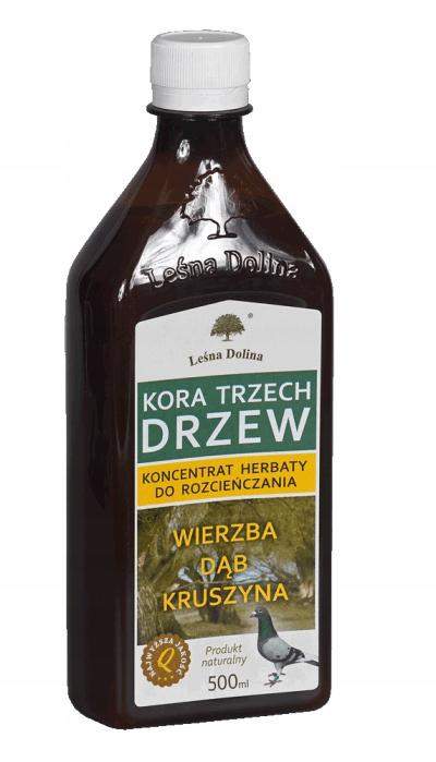 Kora Trzech Drzew - koncentrat wierzba, dąb, kruszyna 500ml LEŚNA DOLINA
