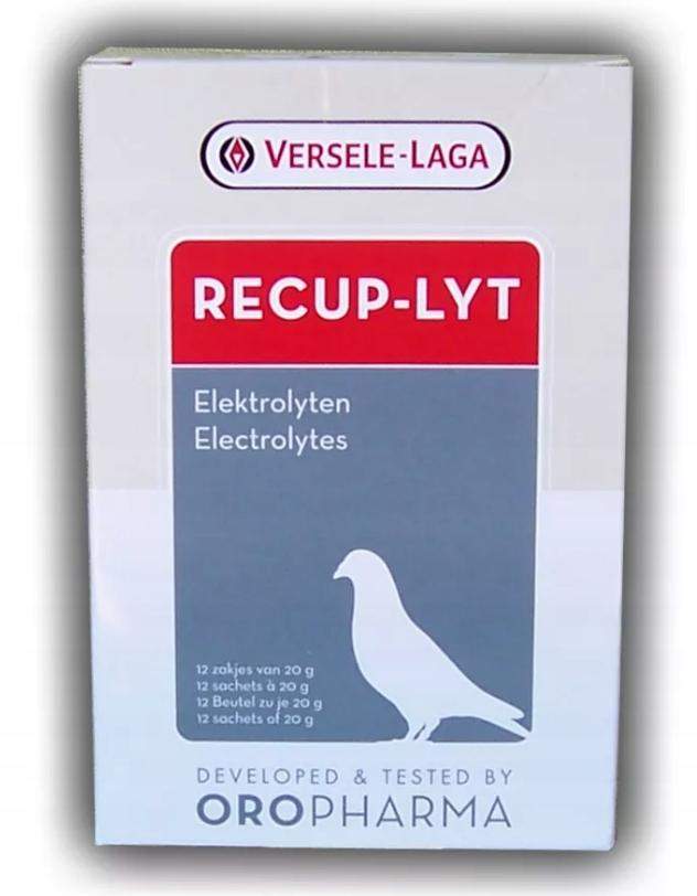 RECUP-LYT 240g elektrolity z glukozą dla gołębi 12 saszetek Versele Laga