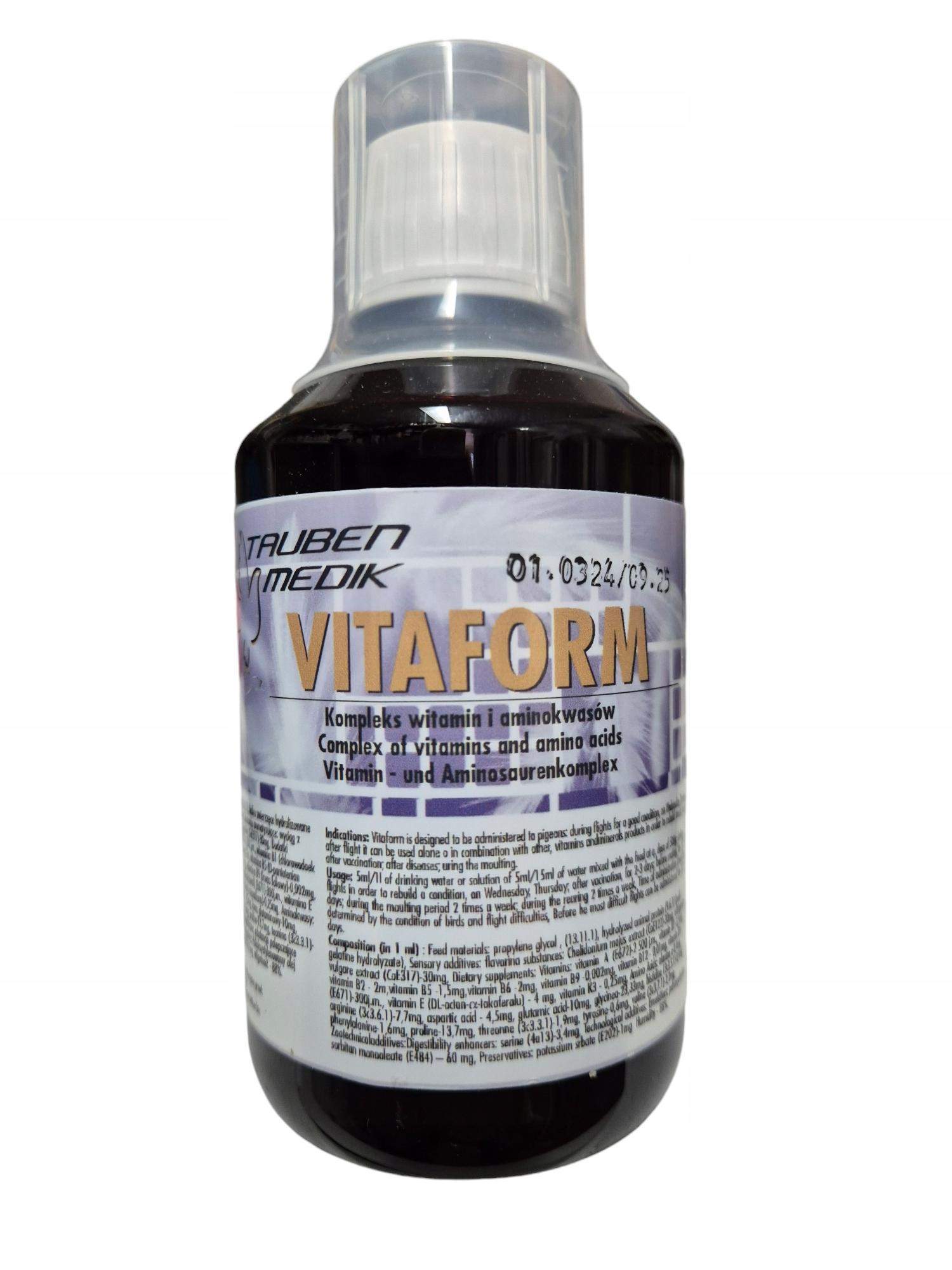 VITAFORM 250ml witaminy aminokwasy wyciągi ziołowe Tauben Medik