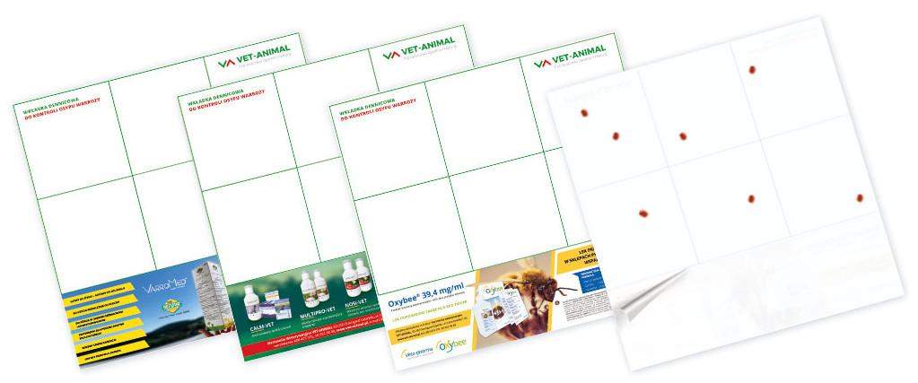 WKŁADKA DENNICOWA do ula do kontroli osypu warrozy 30cmx28cm